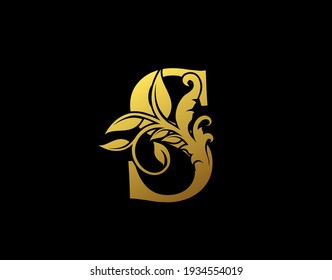 Luxury S Letter Design. Graceful Ornate Icon Vector Design. Vintage drawn emblem for book design, brand name, business card, Restaurant, Boutique, Hotel.