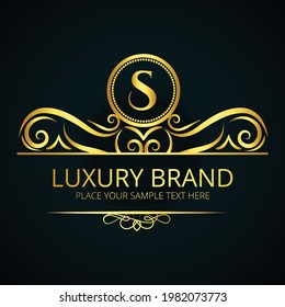 Luxury S letter logo design