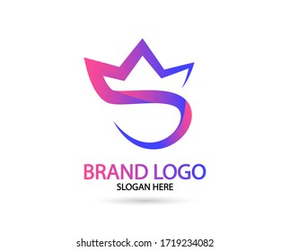 Luxury S Logo in Gradient. For modern Business company brand logo design vector illustration.