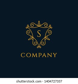 Luxury S logo. It will be used for 
Restaurant,Royalty,Boutique,Cafe,Hotel, Heraldic, Jewelry, Fashion, royal, spa,vintage,floral, ornament, jewelry,antique,wedding.
Great for luxury & royal service.
