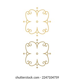 Luxury Sacred Geometric Sign, Symbol, Art, Logo isolated on White