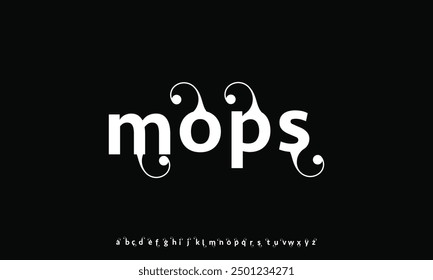 Luxury sans serif alphabet letters font and number. Classic Lettering Minimal Fashion Designs. Typography decorative wedding fonts and logo. vector illustration