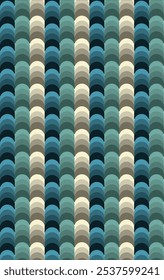 luxury scallop pattern with four color