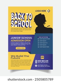 Luxury School Admission Flyer Template or Modern Education Leaflet 