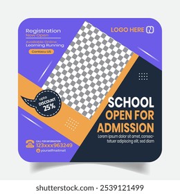Luxury School Advertisement Social Media Post Design Layout