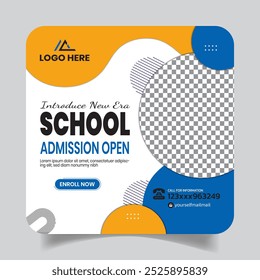Luxury School Open Social Media Post Design Banner