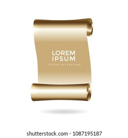 Luxury scroll paper banner objects
