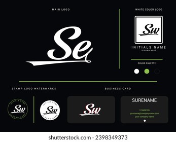 Luxury SE Logo Image, Colorful Se es Vector Logo Icon Design For Your Business Or Finance