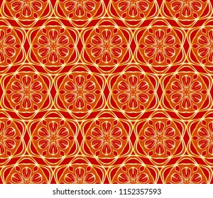 luxury seamless background. geometric floral pattern. oriental design. vector illustration.