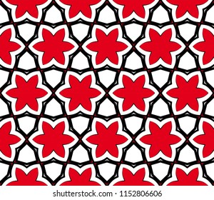 luxury seamless background. geometric floral pattern. oriental design. vector illustration.