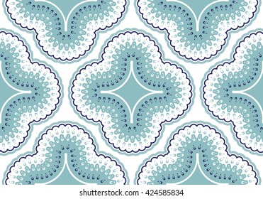 Luxury Seamless blue oriental pattern vector illustration