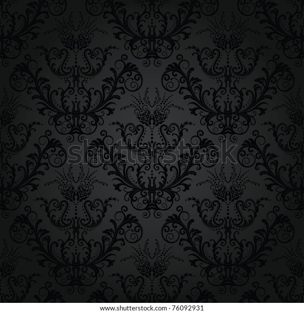 Luxury Seamless Charcoal Gothic Pattern Stock Vector Royalty Free