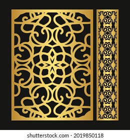 Luxury seamless die cut decorative pattern template