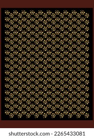 Luxury seamless dots shape vector patterns artwork, Isolated on a black background.