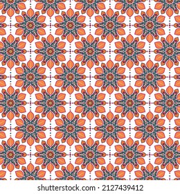 lujoso patrón de color vectorial de Mandala sin flor de piel. Resumen de fondo de textura geométrica. vector en ilustración
