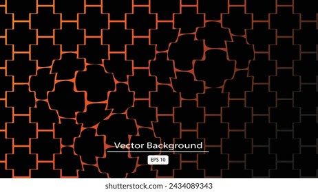 Luxury seamless geometric pattern. Grid hexagonal texture Dark vector background with golden honeycomb honey for design banner or poster, stock vector illustration
