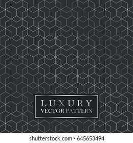 Luxury Seamless Geometric Pattern - Grid Gradient Texture. Dark Vector Background.