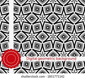 Luxuriöses, nahtloses geometrisches Muster. Vektorgrafik. Für Innenausstattung.