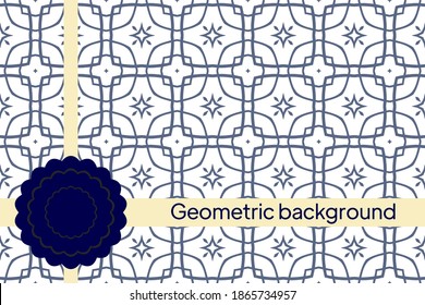 Luxury seamless geometric pattern. Vector illustration. For interior design.