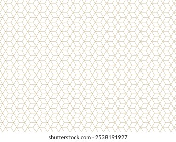 Luxury seamless golden line pattern background. Vector illustration.