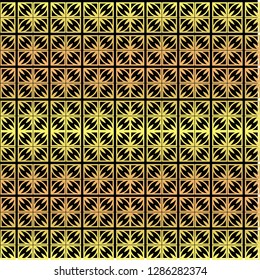 Luxury seamless Lace Geometric Ornament. Vector illustration. Black, gold color.