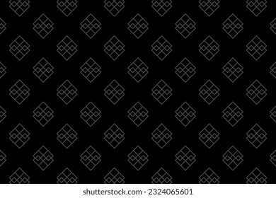Luxury seamless pattern in black colors. Elegant background vector illustration.