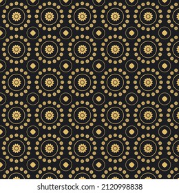 Luxury seamless pattern with black and gold background vector