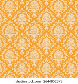 luxury seamless pattern design on yellow background 