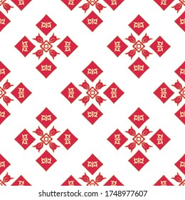 Luxury seamless pattern with ethnic element. Kyrgyz and Kazakh ornaments. Texture for background, holiday cards, invitations, wallpaper, pattern fills, flyer, fabrics, gift wrapping, textile. Vector.