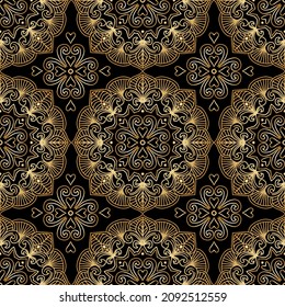 Luxury seamless pattern with floral ethnic element.