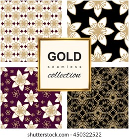 Luxury seamless pattern with flowers. Elegant illustration for print, package design, wrapping, textile
