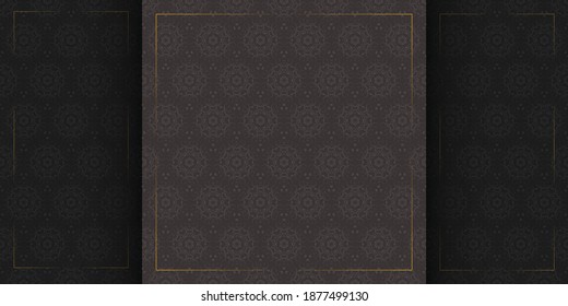 luxury seamless pattern with gold frames template