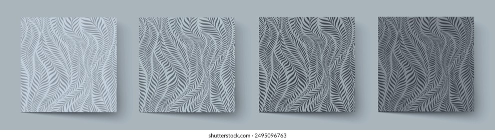 Luxury seamless pattern with leaves. Abstract floral background. Vector illustration.