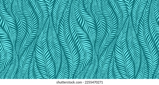 Luxuriöses, nahtloses Muster mit Palmblättern. Moderner floraler Hintergrund. Vektorgrafik.