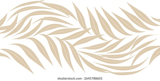 Patrón sin fisuras de lujo con hojas de palma. Fondo floral con estilo moderno.