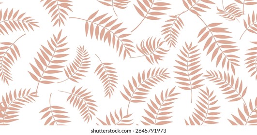 Padrão sem emenda de luxo com folhas de palma. Fundo floral elegante moderno.