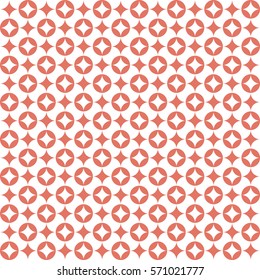 Luxury seamless textile print pattern with diamonds and circles. Vector background.