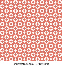 Luxury seamless textile print pattern with diamonds and circles. Vector background.