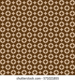 Luxury seamless textile print pattern with diamonds and circles. Vector background.