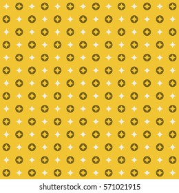 Luxury seamless textile print pattern with diamonds and circles. Vector background.