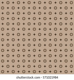 Luxury seamless textile print pattern with diamonds and circles. Vector background.