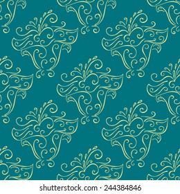 Luxury seamless with vintage pattern. Vector illustration