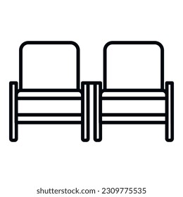 Luxury seat icon outline vector. Room furniture. Relax chair