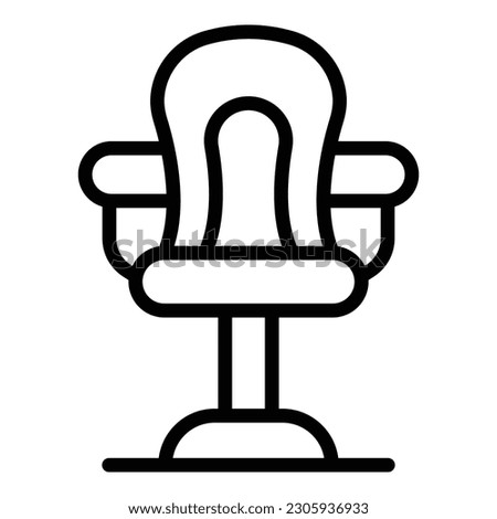 Luxury seat icon outline vector. Game chair. Console art desk