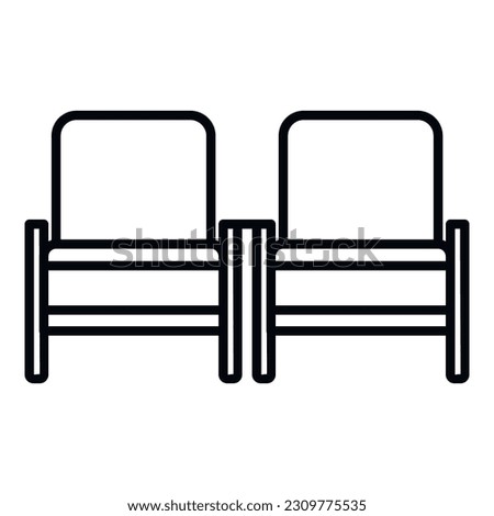 Luxury seat icon outline vector. Room furniture. Relax chair