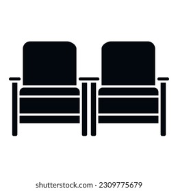 Luxury seat icon simple vector. Room furniture. Relax chair