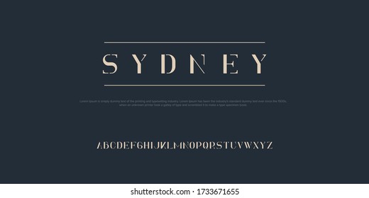 Luxury Serif Font alphabet buddle font
