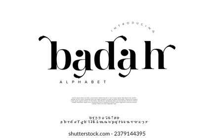 Luxury Serif Font in modern style, this typeface can be used for logos