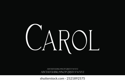 Fuente de lujo serif en estilo moderno. Elegantes letras del alfabeto de la boda y número de fuente. Tipografía de lujo de letras clásicas serif Fuentes decorativas vintage retro logo