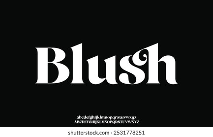 Fonte serif de luxo em estilo moderno. Elegante casamento alfabeto letras fonte e número. Tipografia Luxo clássico lettering serif fontes decorativo vintage retro logo